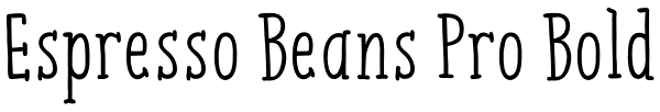 Espresso Beans Pro Bold Font