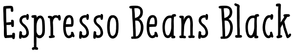 Espresso Beans Black Font