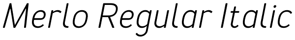 Merlo Regular Italic Font