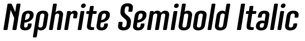 Nephrite Semibold Italic Font