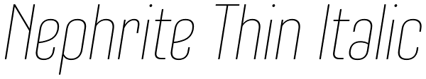 Nephrite Thin Italic Font