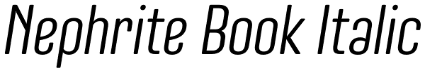 Nephrite Book Italic Font