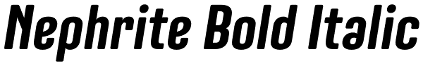 Nephrite Bold Italic Font