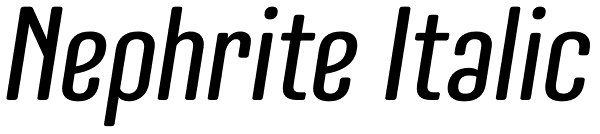 Nephrite Italic Font