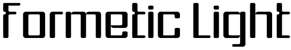 Formetic Light Font