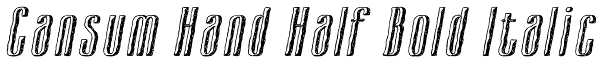 Cansum Hand Half Bold Italic Font