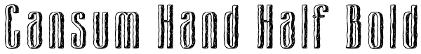 Cansum Hand Half Bold Font