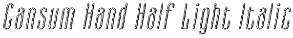 Cansum Hand Half Light Italic Font