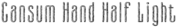 Cansum Hand Half Light Font