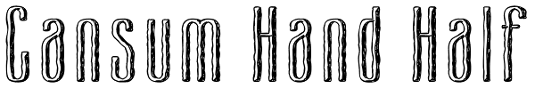 Cansum Hand Half Font