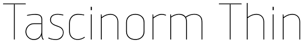 Tascinorm Thin Font