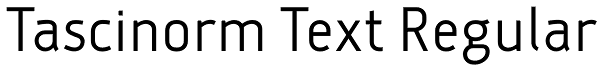 Tascinorm Text Regular Font