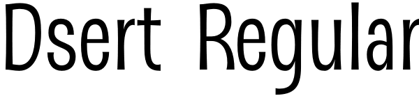 Dsert Regular Font