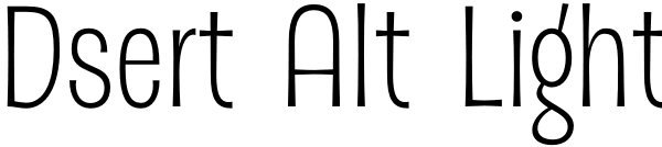 Dsert Alt Light Font