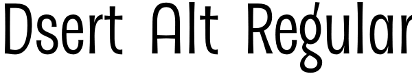 Dsert Alt Regular Font