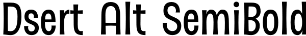 Dsert Alt SemiBold Font