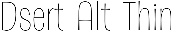 Dsert Alt Thin Font