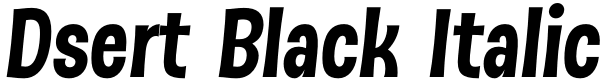 Dsert Black Italic Font