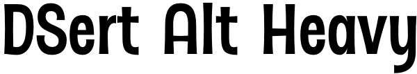 DSert Alt Heavy Font