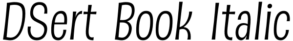 DSert Book Italic Font