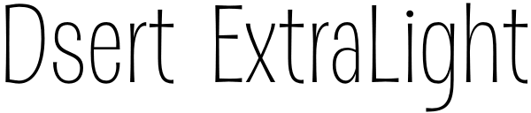 Dsert ExtraLight Font