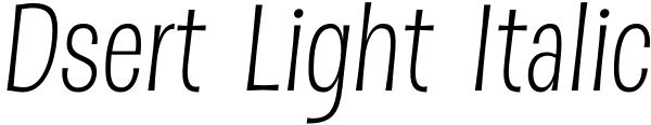 Dsert Light Italic Font