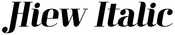 Hiew Italic Font