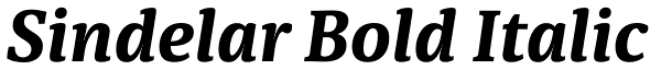 Sindelar Bold Italic Font