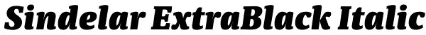Sindelar ExtraBlack Italic Font