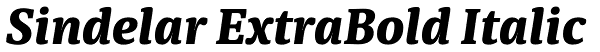 Sindelar ExtraBold Italic Font