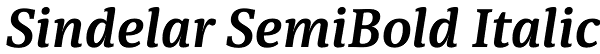 Sindelar SemiBold Italic Font