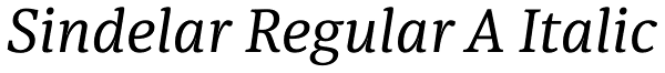 Sindelar Regular A Italic Font