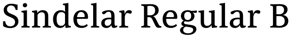 Sindelar Regular B Font