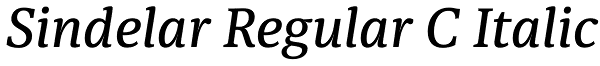 Sindelar Regular C Italic Font