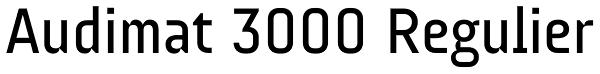 Audimat 3000 Regulier Font