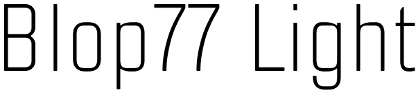 Blop77 Light Font