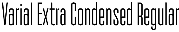 Varial Extra Condensed Regular Font