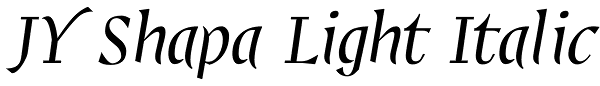 JY Shapa Light Italic Font