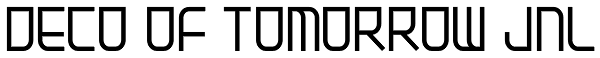 Deco of Tomorrow JNL Font