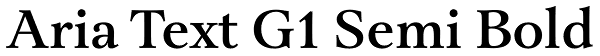 Aria Text G1 Semi Bold Font