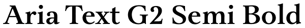 Aria Text G2 Semi Bold Font