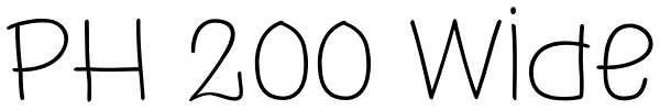 PH 200 Wide Font