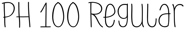 PH 100 Regular Font