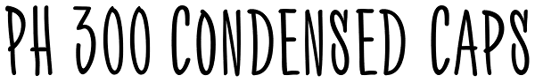 PH 300 Condensed Caps Font