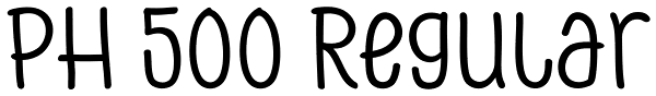 PH 500 Regular Font