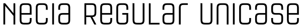 Necia Regular Unicase Font