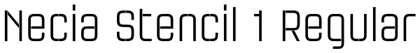Necia Stencil 1 Regular Font