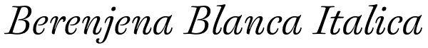 Berenjena Blanca Italica Font