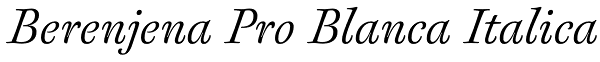 Berenjena Pro Blanca Italica Font