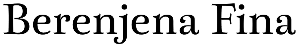 Berenjena Fina Font